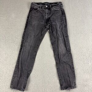 Abercrombie & Fitch Jeans Mens 30x30 Black Vintage Stretch Straight Low Rise